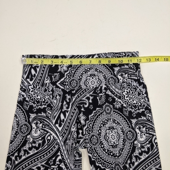 Onzie Mid Rise Skinny Floral Brocade Yoga Leggings Pants - Picture 6 of 8